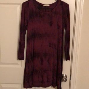 Maroon Tie Dye dress